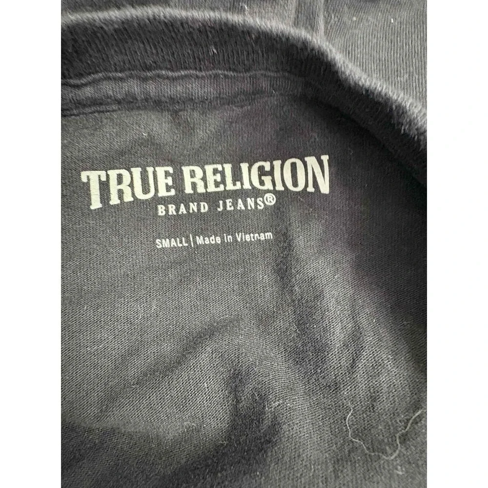Men's True Religion Onyx Black Buddha Graphic T Shirt size small